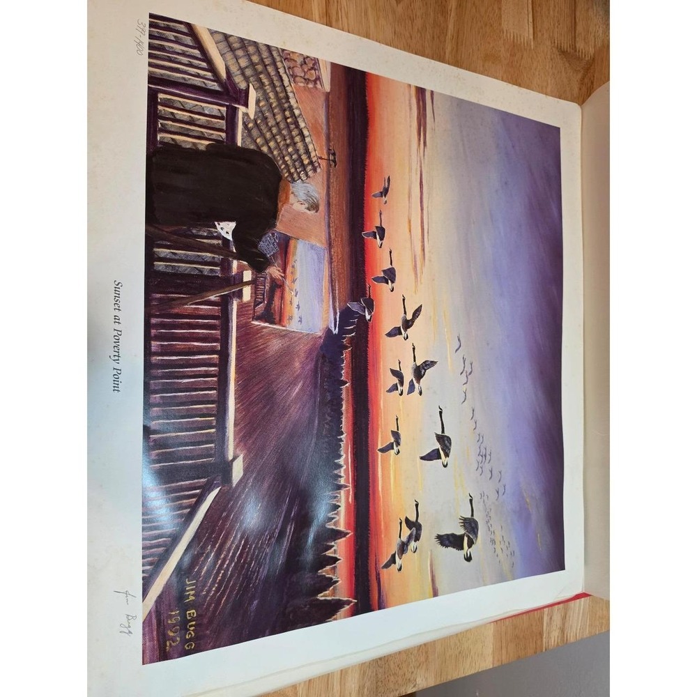 Sunset at Poverty Point Painting Art print signed by Jim Bugg 1992 399/1400